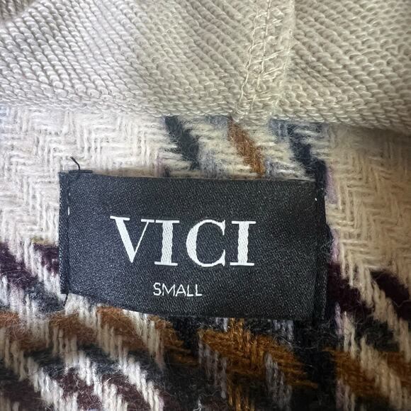 Vici Plaid Jacket in Black and White with Brown Accents - Picture 6 of 7